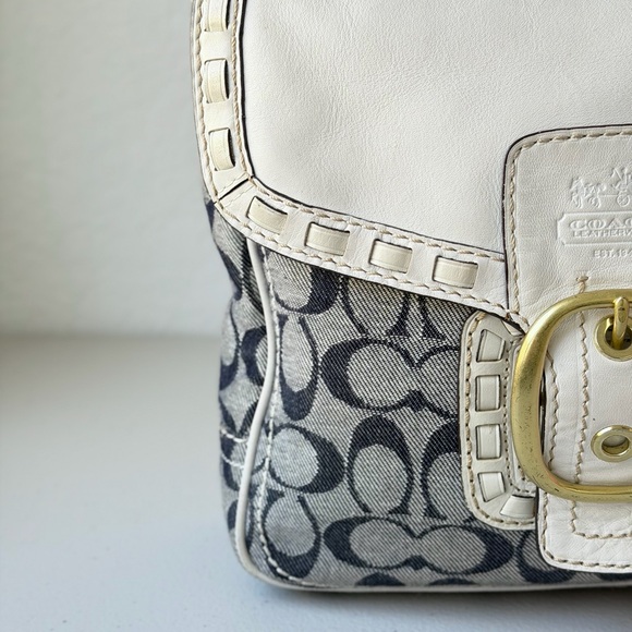 Coach Resort Denim Bleecker Shoulder Flap Bag - Picture 10 of 16